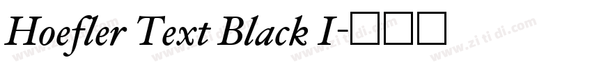 Hoefler Text Black I字体转换
